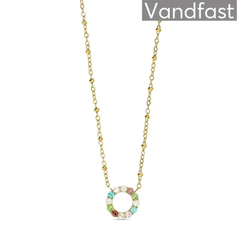 ANNEBRAUNER Dreamy Multicolor Circle Halskæde 18K Guldbelagt — produktfoto