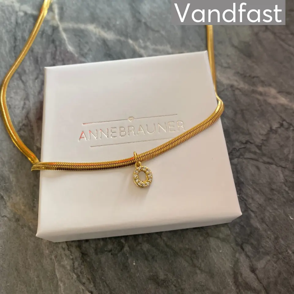 ANNEBRAUNER Snake Letter Halskæde 18K Guldbelagt - A — produktfoto