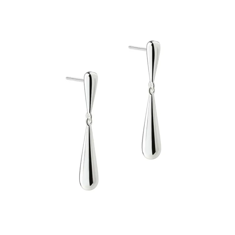 SHINY DROP EARSTUD | SILVER — produktfoto
