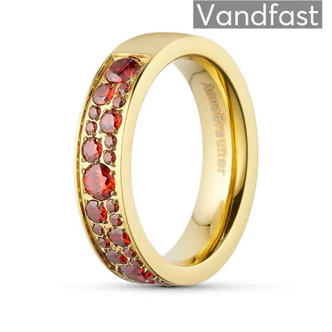 ANNEBRAUNER Sparkling Red Ring 18K Guldbelagt — produktfoto