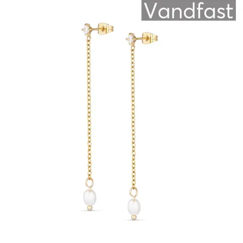 ANNEBRAUNER Pearl Chain Øreringe 18K Guldbelagt — produktfoto
