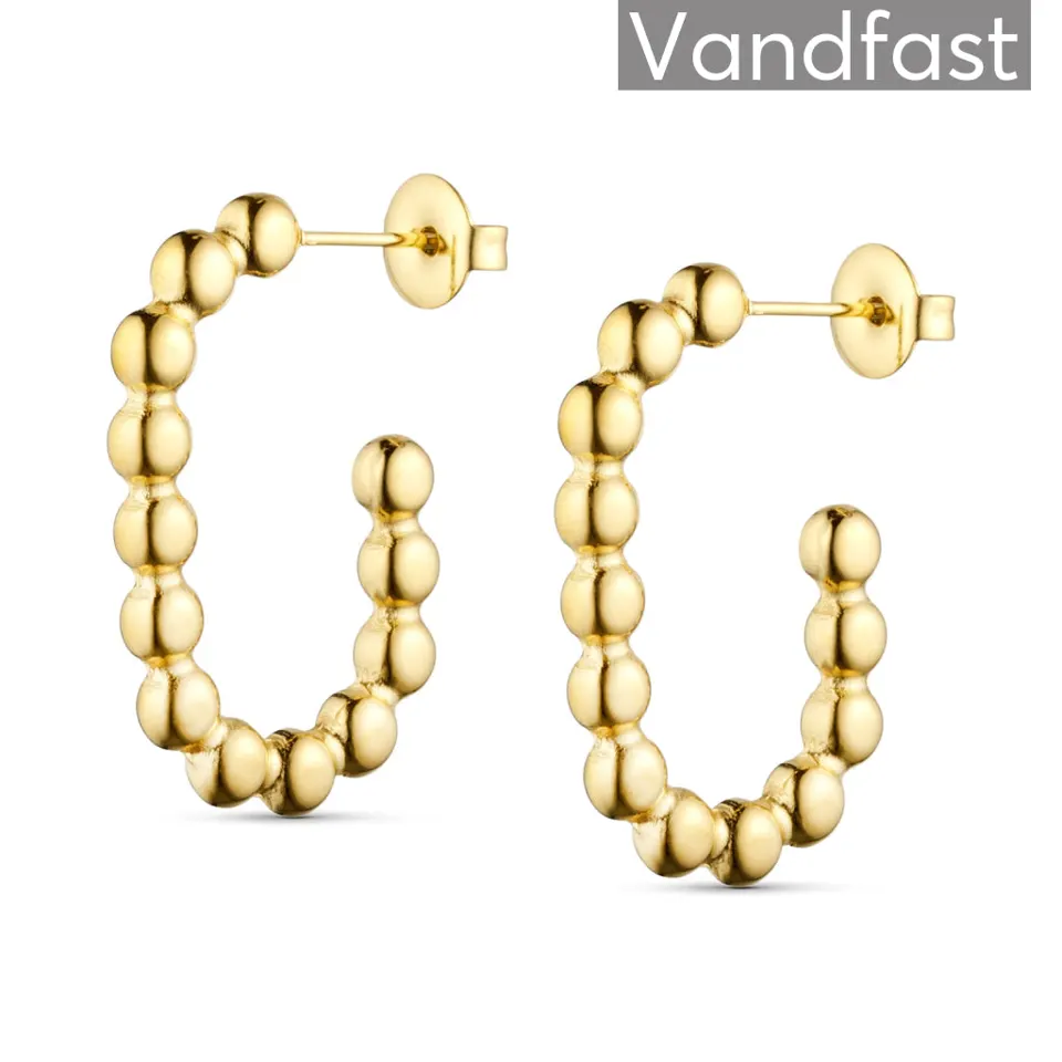 ANNEBRAUNER Ball Hoops Øreringe 18K Guldbelagt — produktfoto