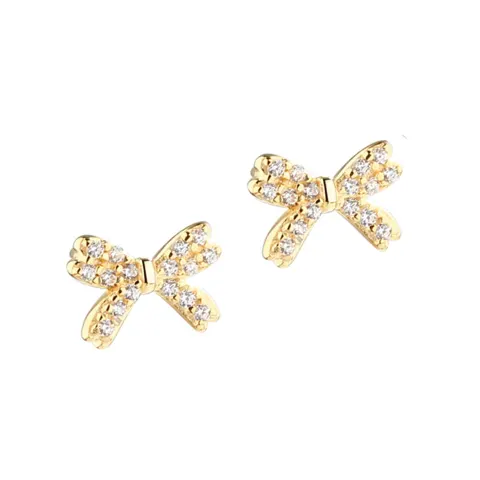 DARLING BOW EARSTUD | GOLDEN — produktfoto