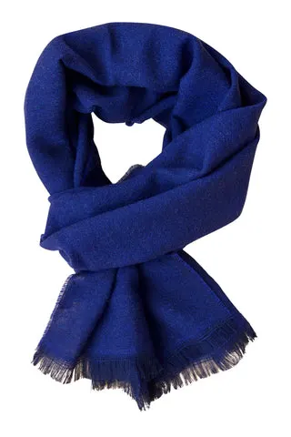 Blåt tørklæde i cashmere blend — produktfoto