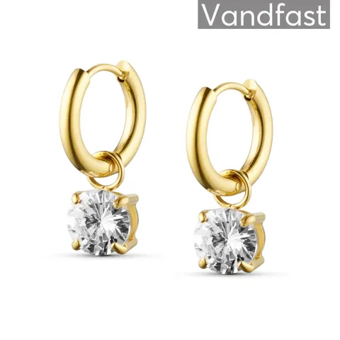 ANNEBRAUNER Zirconia Creole Øreringe 18K Guldbelagt — produktfoto