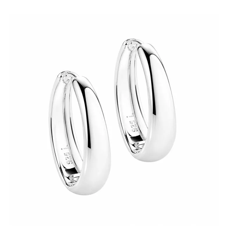EMMA HOOP 12 MM. | SILVER — produktfoto