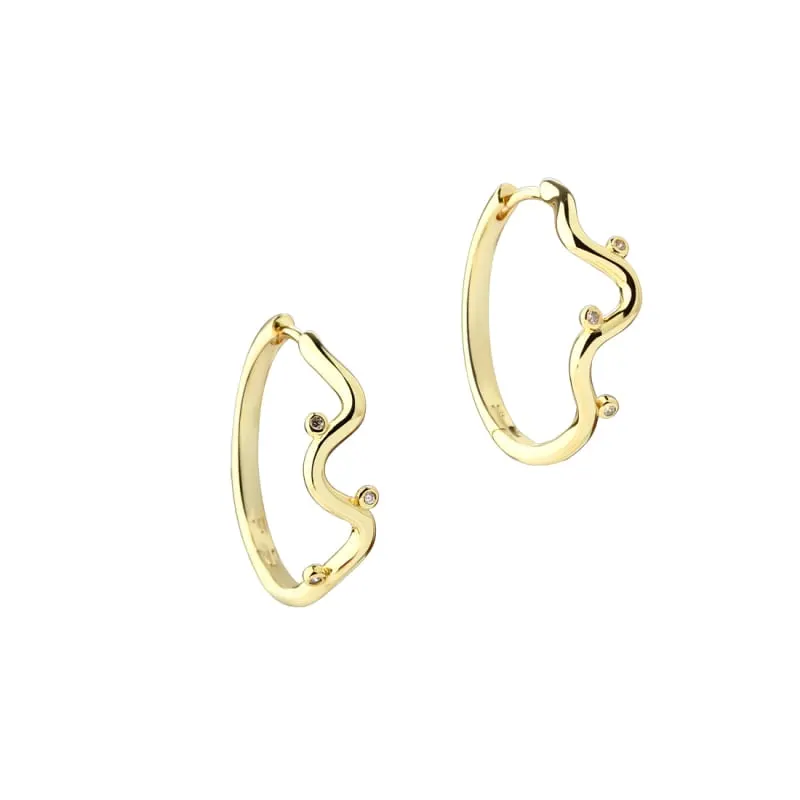 *WAVY HOOP BIG | GOLDEN — produktfoto