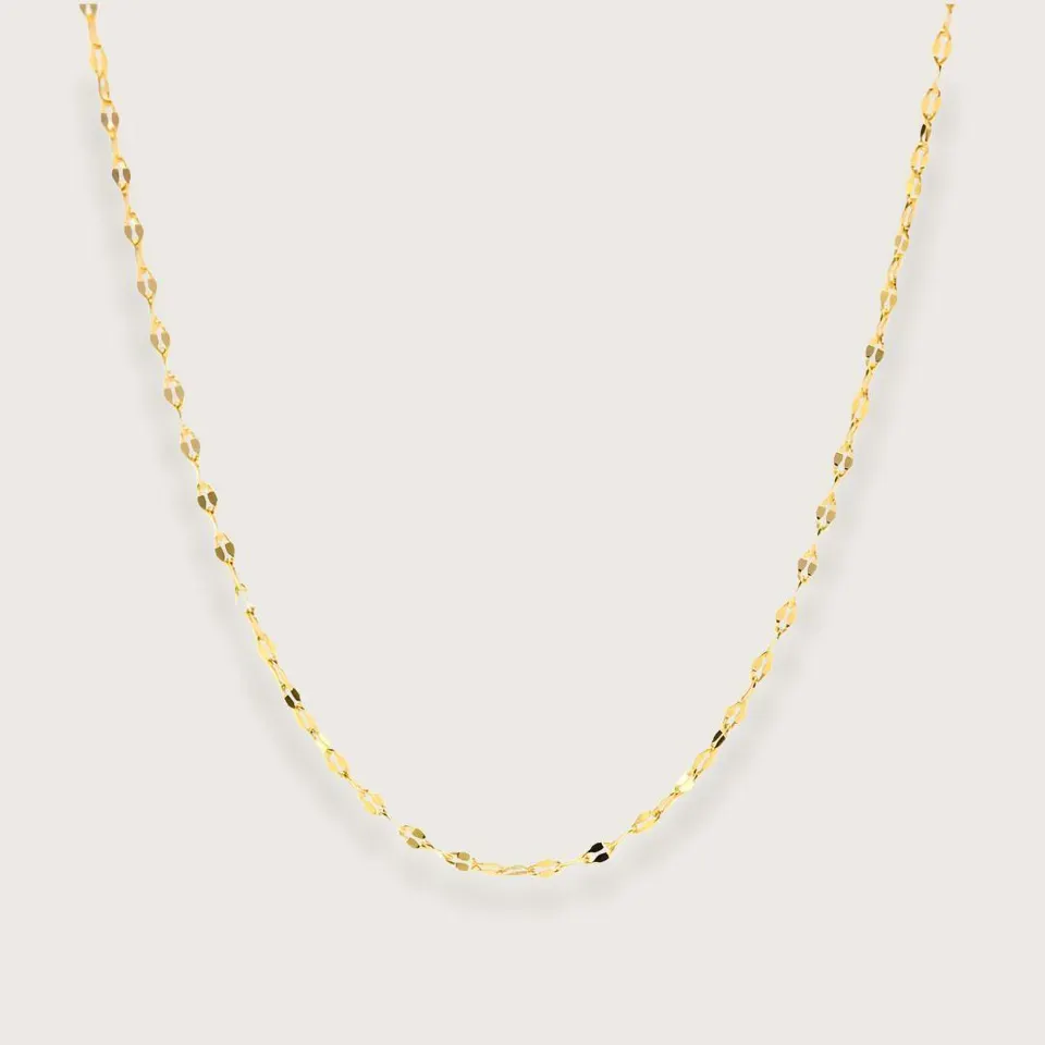 Ava forgyldt lip chain-halskæde - vandfast guldkæde - Chant du Matin — produktfoto