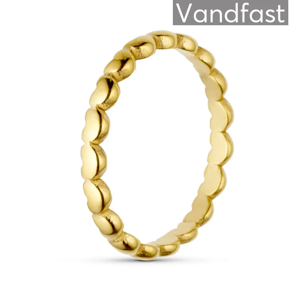 ANNEBRAUNER Simple Heart Ring 18K Guldbelagt — produktfoto