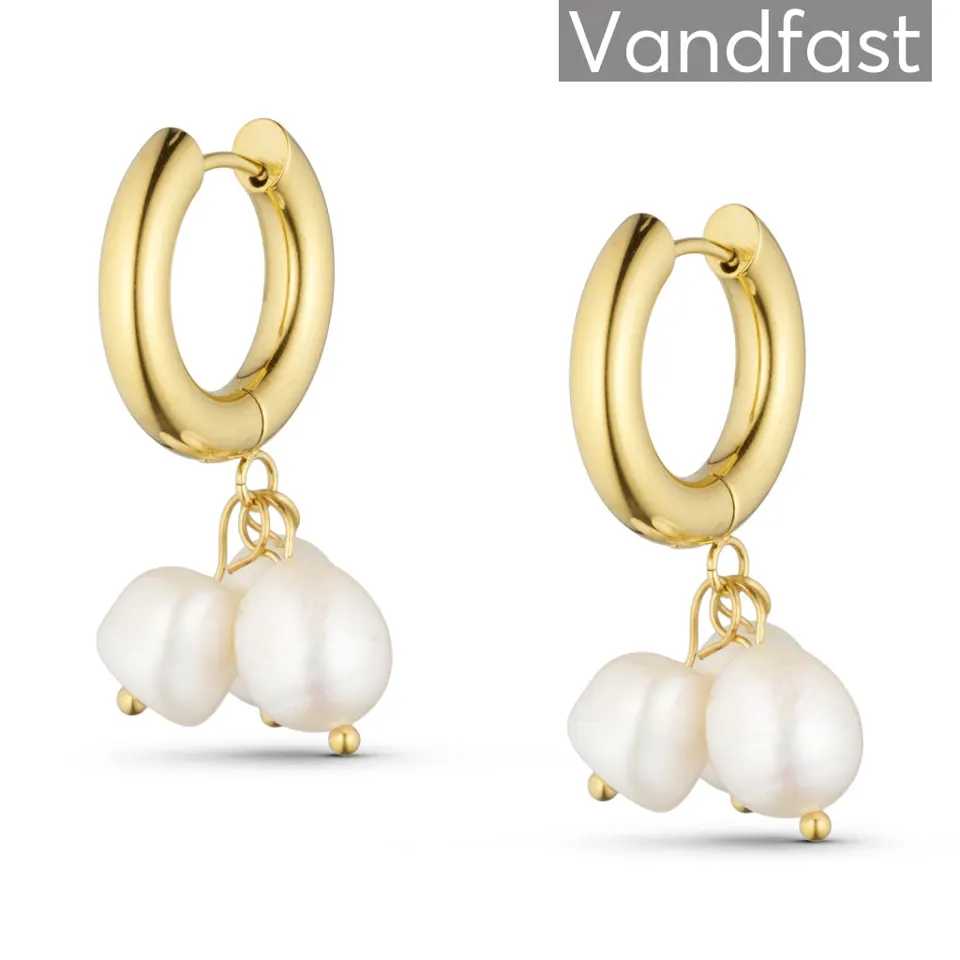 ANNEBRAUNER Pearl Trio Øreringe 18K Guldbelagt — produktfoto