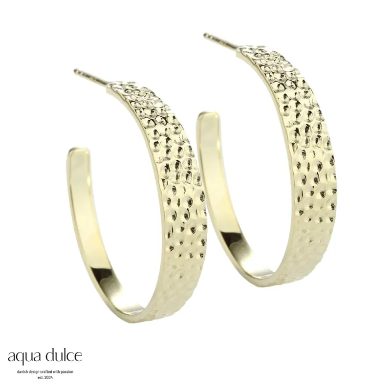 BIG RUFFLE HOOP 30 MM | GOLDEN — produktfoto
