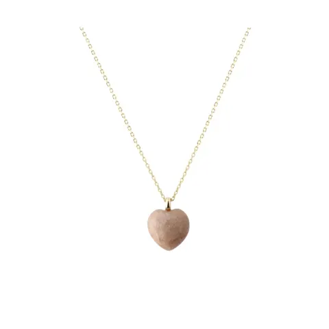 EIRA BIG ROSE HEART NECKLACE | GOLDEN — produktfoto