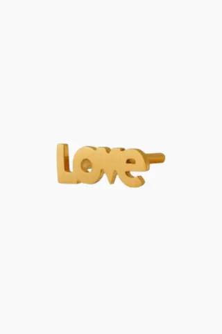 I Love Earring - Gold - Stine A — produktfoto