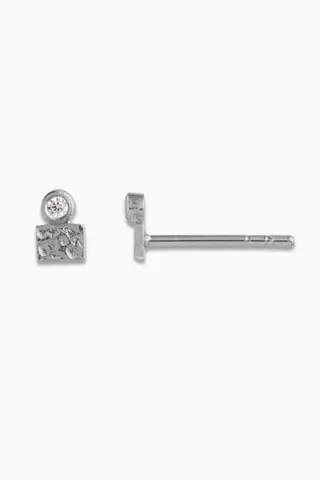 Tres Petit La Mer Earring With Stone Silver — produktfoto