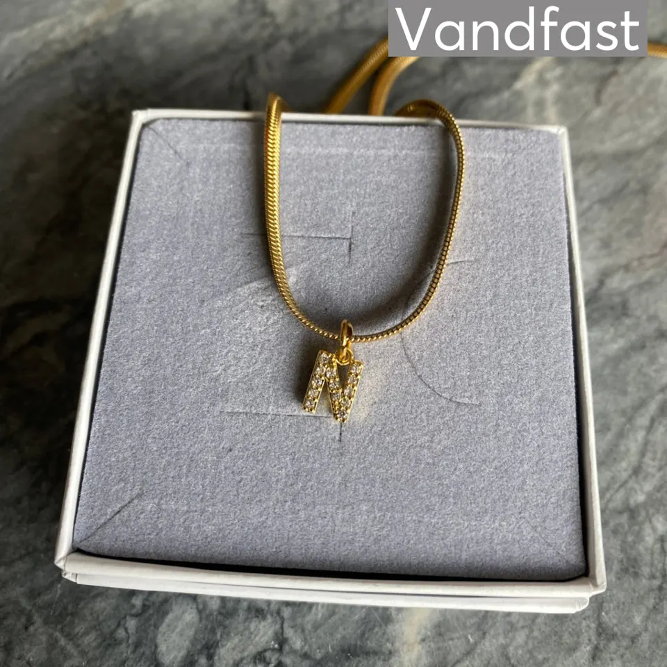 ANNEBRAUNER Snake Letter Halskæde 18K Guldbelagt - A — produktfoto