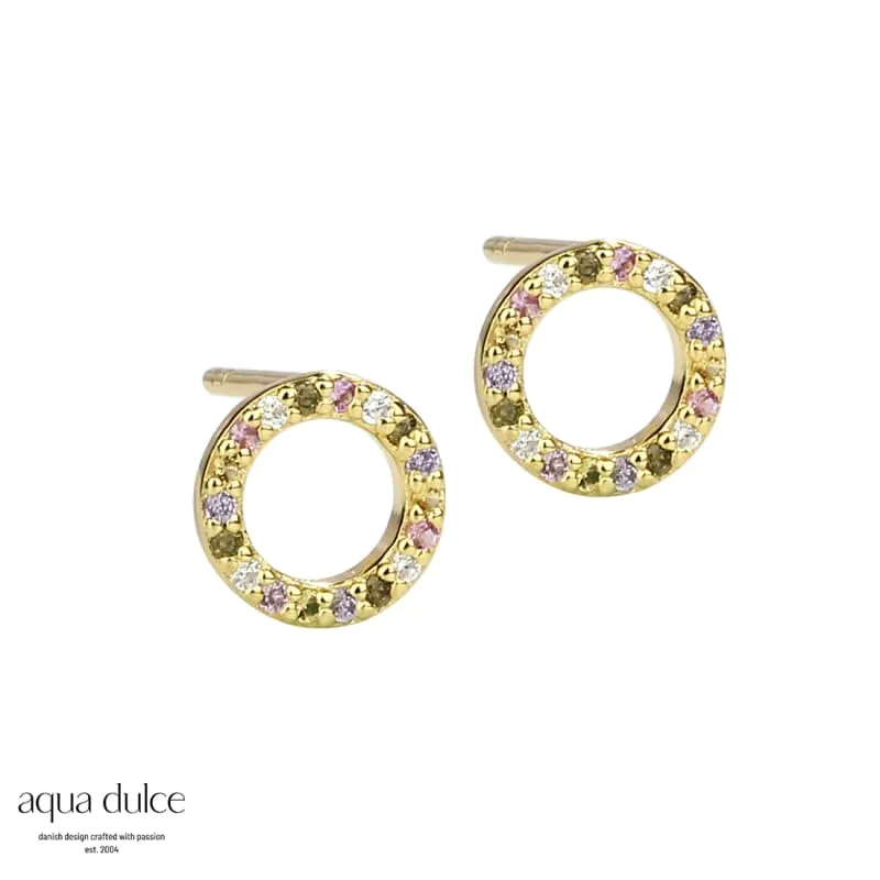 *PASTEL CIRCLE EARSTUD | GOLDEN — produktfoto