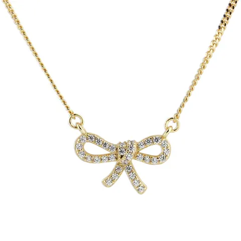 *BOW TIE NECKLACE | GOLDEN — produktfoto