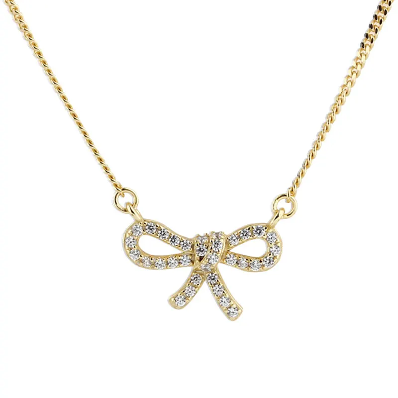 *BOW TIE NECKLACE | GOLDEN — produktfoto