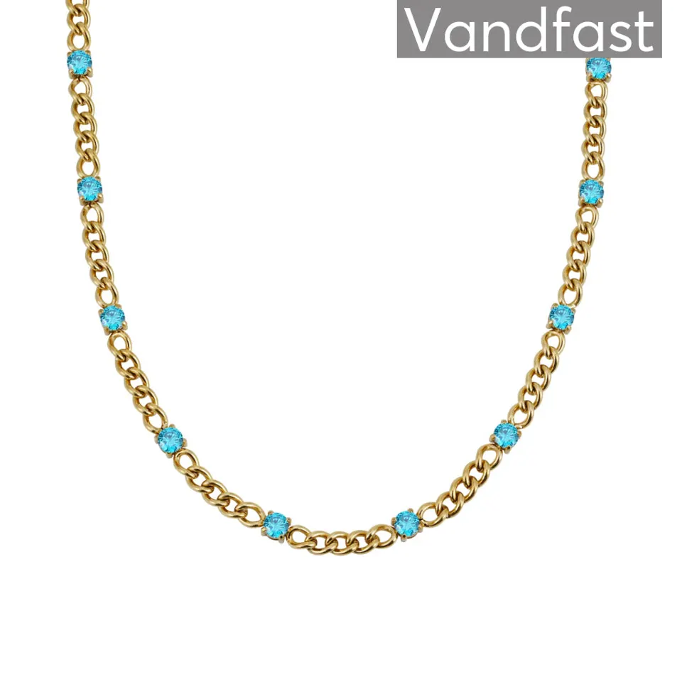 ANNEBRAUNER Panzer Aquamarine Halskæde 18K Guldbelagt — produktfoto