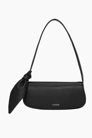 Leather Knot Strap Bag - Black - Rotate — produktfoto