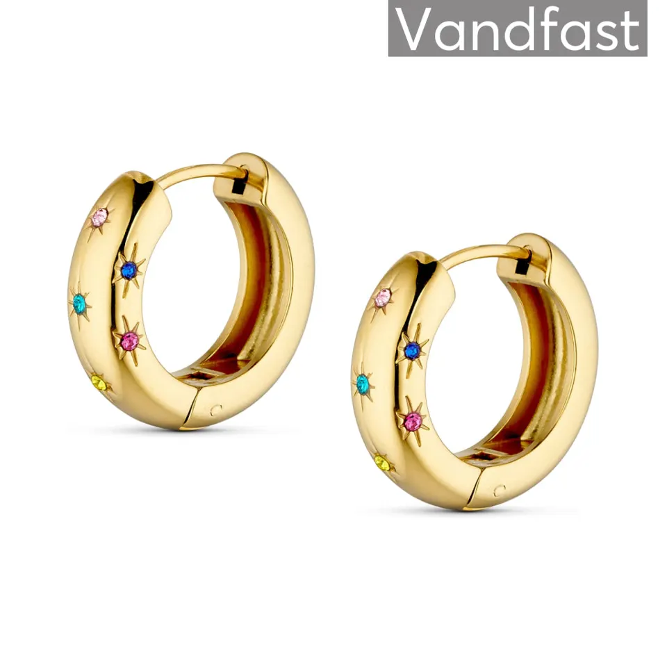 ANNEBRAUNER Chunky Multicolor Øreringe 18K Guldbelagt — produktfoto