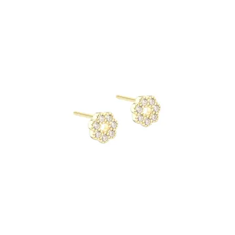 LUMI CLEAR FLOWER EARSTUD | GOLDEN — produktfoto
