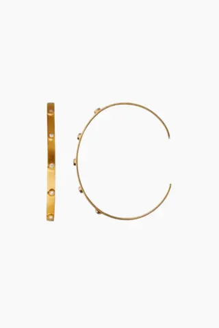 Bangle with Five Flow Stones - Gold - Stine A — produktfoto