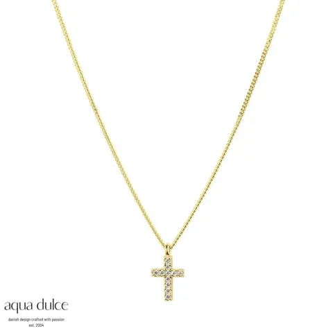 CROSS NECKLACE | GOLDEN — produktfoto
