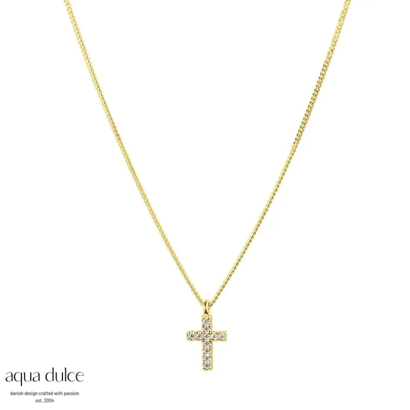 CROSS NECKLACE | GOLDEN — produktfoto