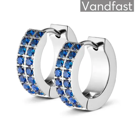 ANNEBRAUNER Creole Double Line Sapphire Øreringe — produktfoto