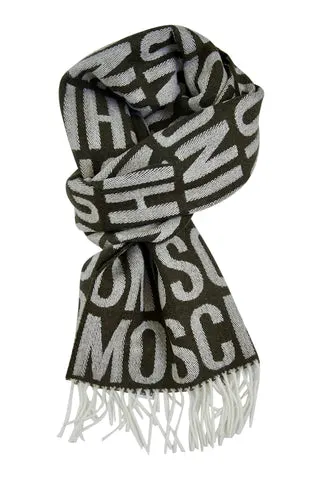 Oliven grønt merino tørklæde Moschino — produktfoto