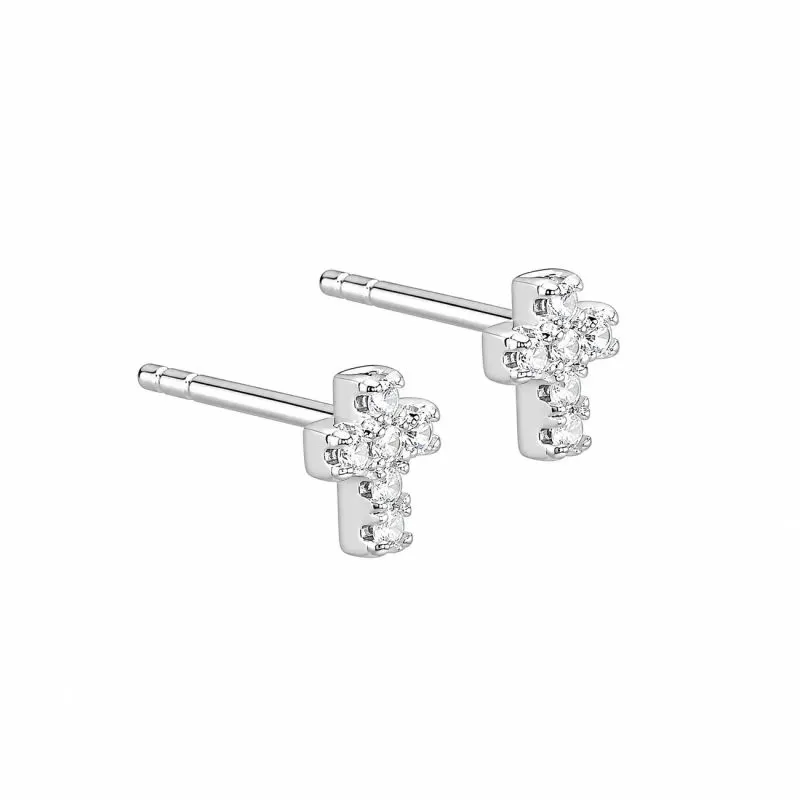 CROSS EARSTUD | SILVER — produktfoto