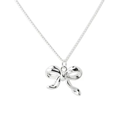 *NEW CURVE BOW | NECKLACE SILVER — produktfoto