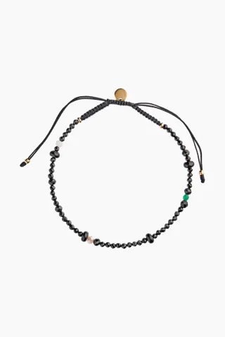 Lissé Bracelet - Black Dream With Black Ribbon - Stine A — produktfoto