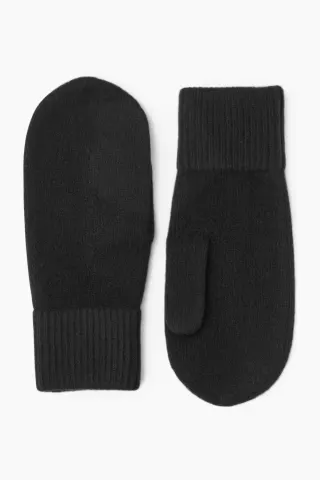 Ladies' Cashmere Mitt 2½ Bt - Black - Hestra — produktfoto