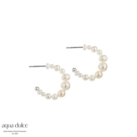 *PRETTY PEARL HOOP SMALL |  SILVER — produktfoto