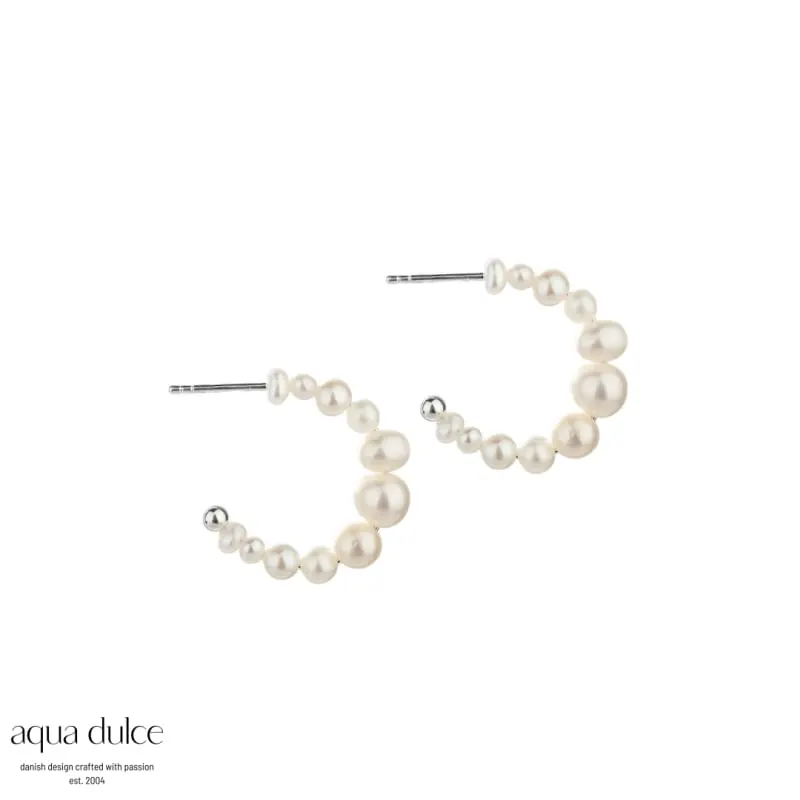 *PRETTY PEARL HOOP SMALL |  SILVER — produktfoto