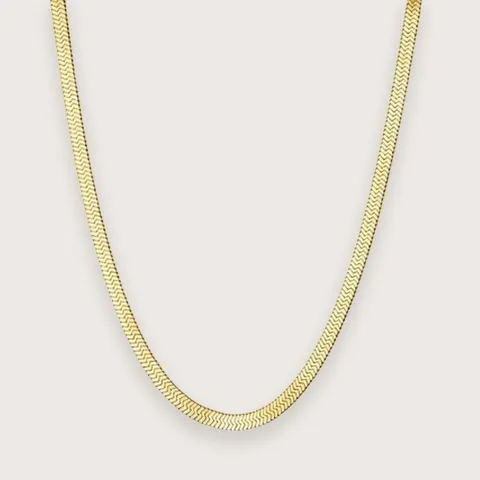 Zoé forgyldt snake chain-halskæde 3 mm - vandfast - Chant du Matin — produktfoto