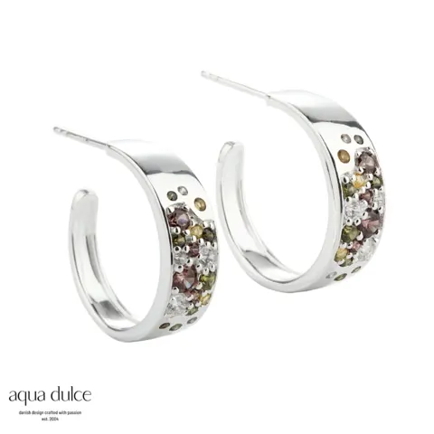 OLIVE STARDUST HOOP 20 MM.  | SILVER — produktfoto