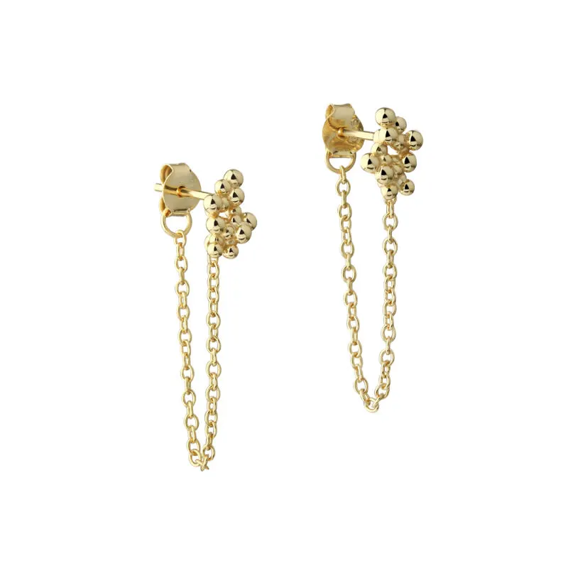 AYA EARSTUD CHAIN | GOLDEN — produktfoto