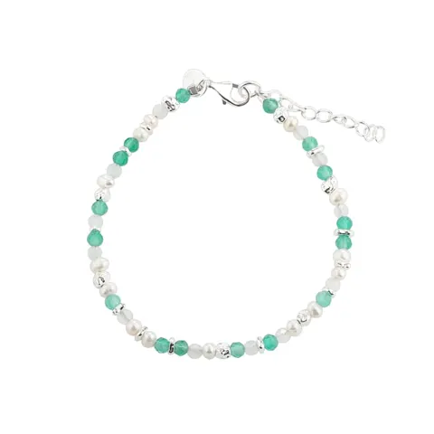 *GREEN GARDEN SIMPLE BRACELET | SILVER — produktfoto