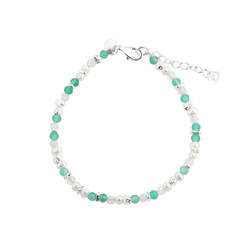 *GREEN GARDEN SIMPLE BRACELET | SILVER — produktfoto