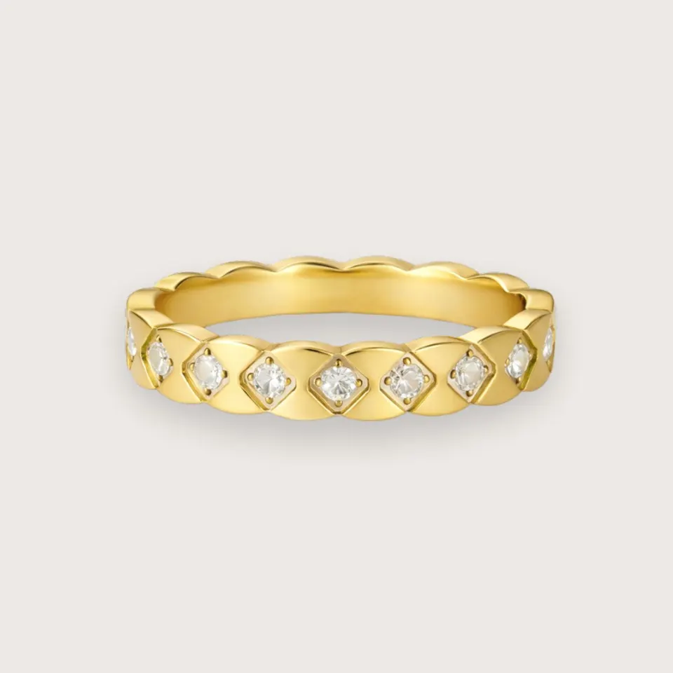 Bonnie 18k forgyldt ring med zirkoner  Legacy Collection — produktfoto