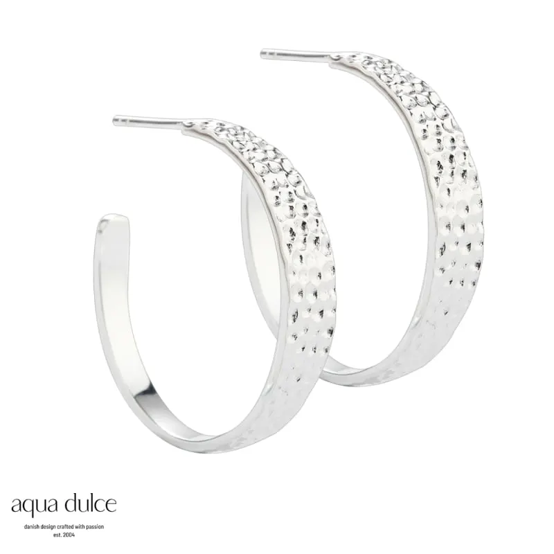 BIG RUFFLE HOOP 30 MM | SILVER — produktfoto