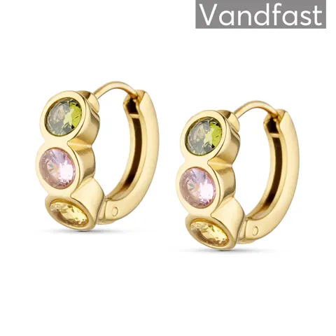ANNEBRAUNER Colorful Hoop Øreringe 18K Guldbelagt — produktfoto