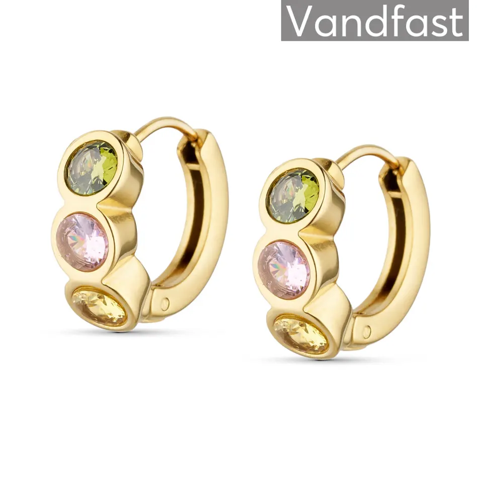 ANNEBRAUNER Colorful Hoop Øreringe 18K Guldbelagt — produktfoto