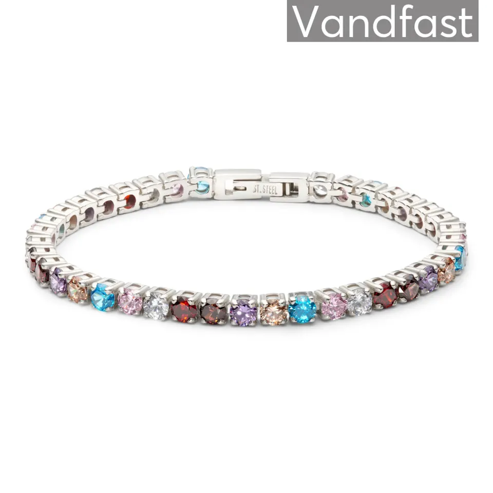ANNEBRAUNER Tennis Rainbow Armbånd - 17 CM — produktfoto