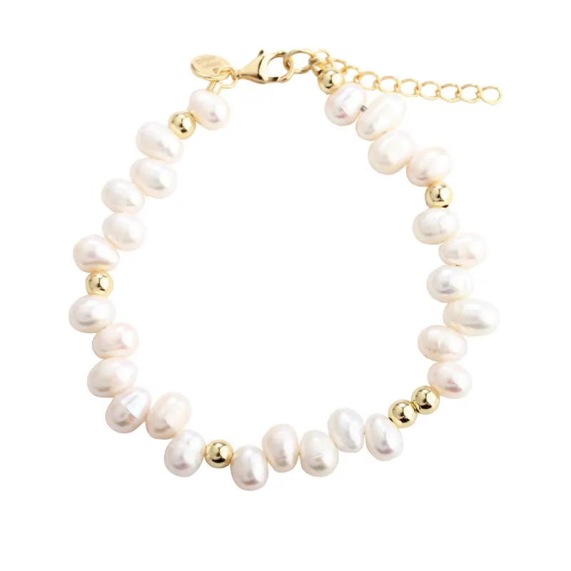 LUNELLA PEARL BRACELET | GOLDEN — produktfoto